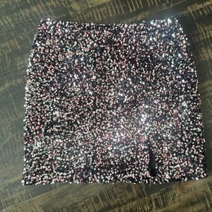 Nasty Gal Pink/Silver Ombré Sequin Mini Skirt